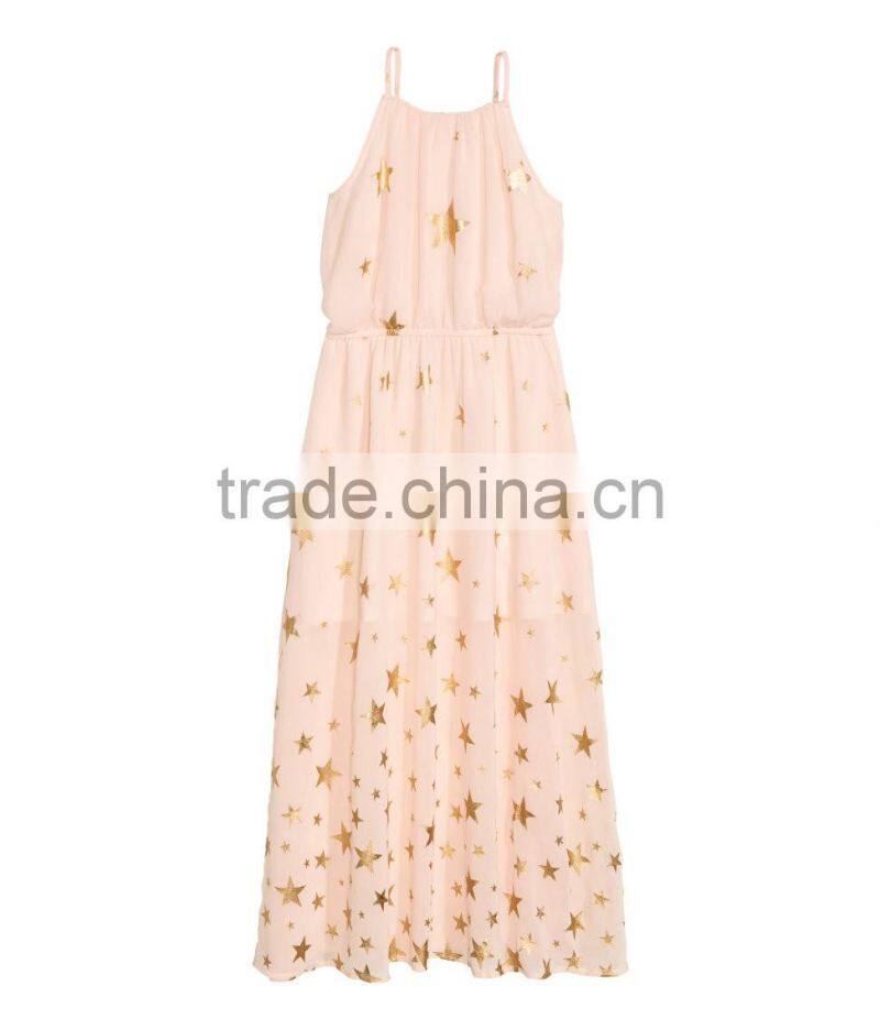 2016 Children Little Girls Chiffon Star Maxi Dress HSD8072