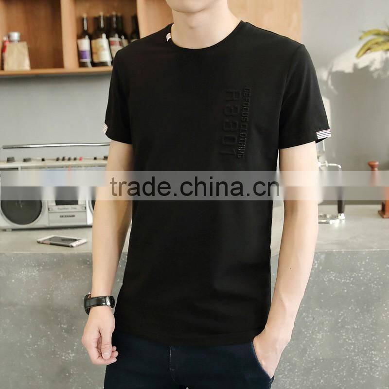 Wholesale custom fashion plain lightweight cotton men T shirts