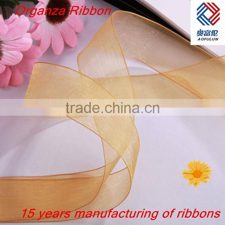 Good sail White Dots Printed Organza Ribbon