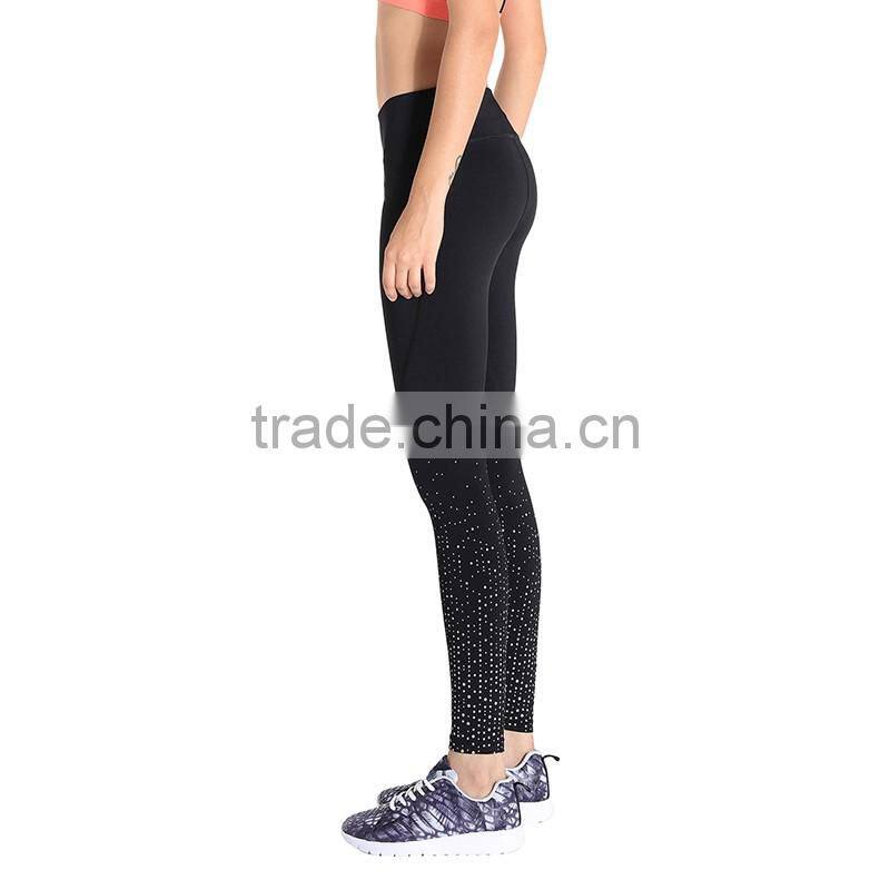 Wholesale Ladies Sports Pants Elastic Fitness GYM Leggings Luminous Reflex Yoga Pants