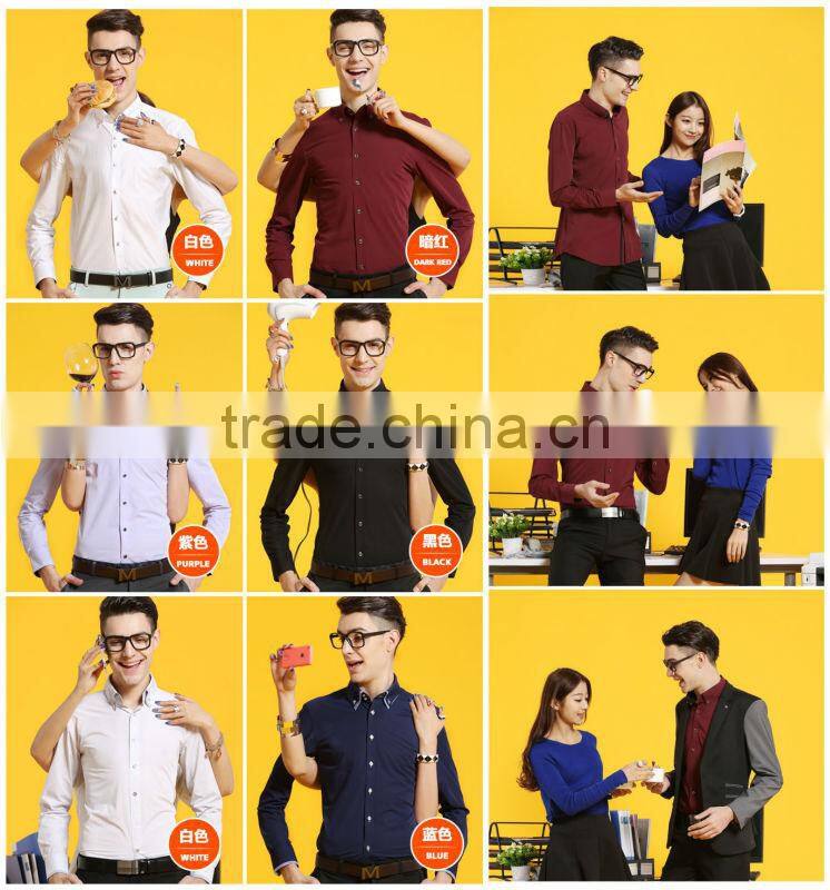 dress shirt for men made of organic bamboo fabric piece dyeing fabric