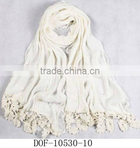 Fashion lace popular scarf for fall&spring