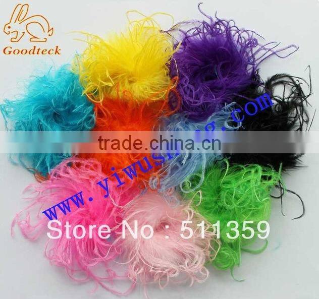 Wholesale cheap Artifical colorful ostrich feather curly boas for sale