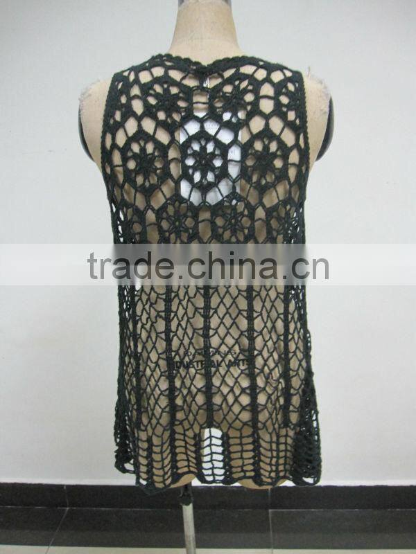 crochet summer black beach bikini cover