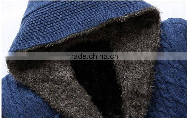 Button Down Pattern Sweater Jersey Heavy Knit Cardigan Man