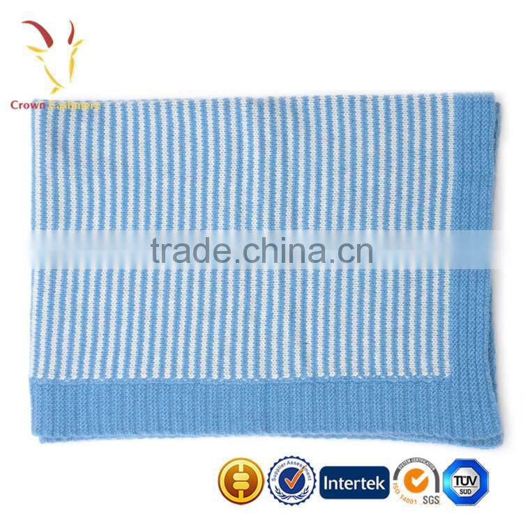 Soft High Quality Cheap knitted cashmere baby blanket