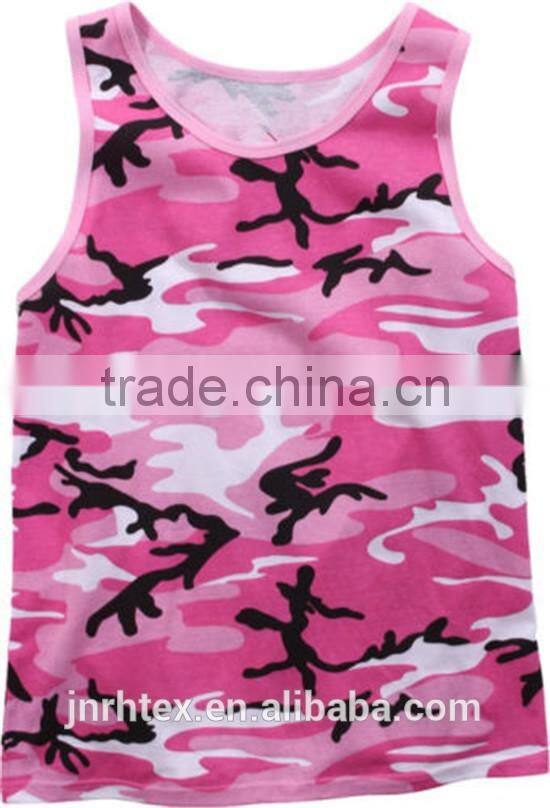 Custom Cotton Blend Wholesale Camo Tank Top