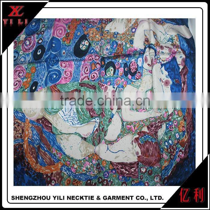 Factory direct custom beautiful printing 100% silk scarf