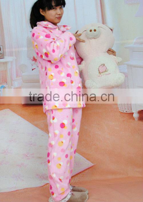 Wholesale Coral Fleece Fabric Girl In Pajamas Kimono Bathrobe