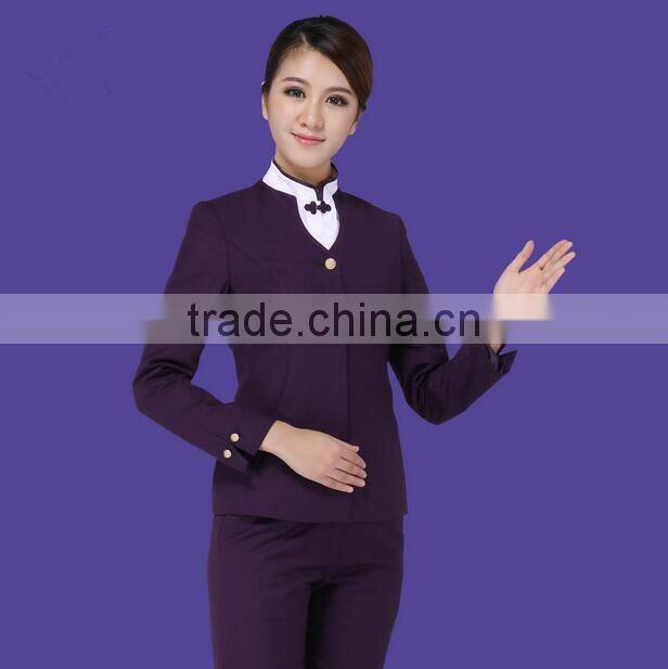 2017 Attractive fashion airline pilot stewardess uniform durable air hostess uniform