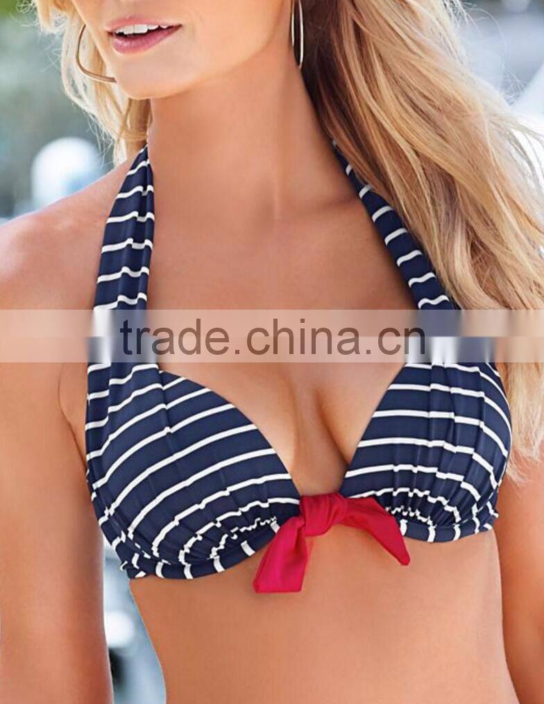 Sexy backless push up bra set bikini