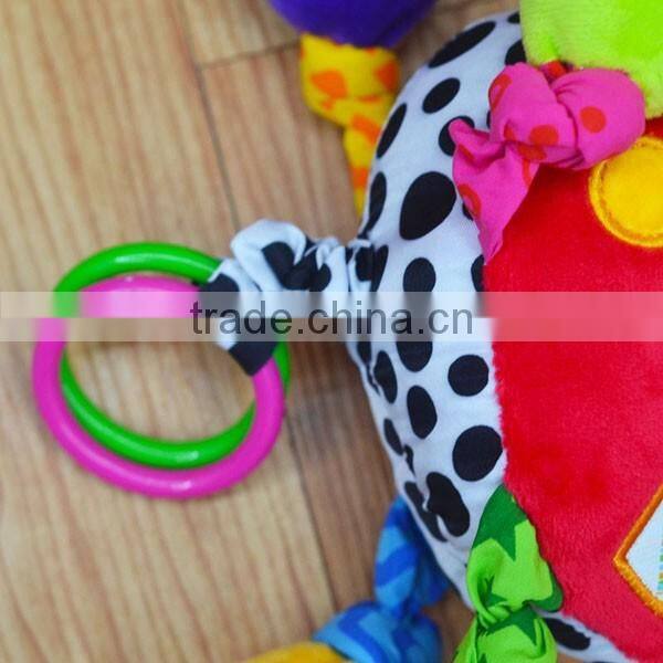 Red horse pulling musical Plush toys baby educational plush toys for kids