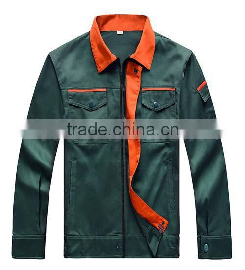 high quality green long sleeve durable working uniforms