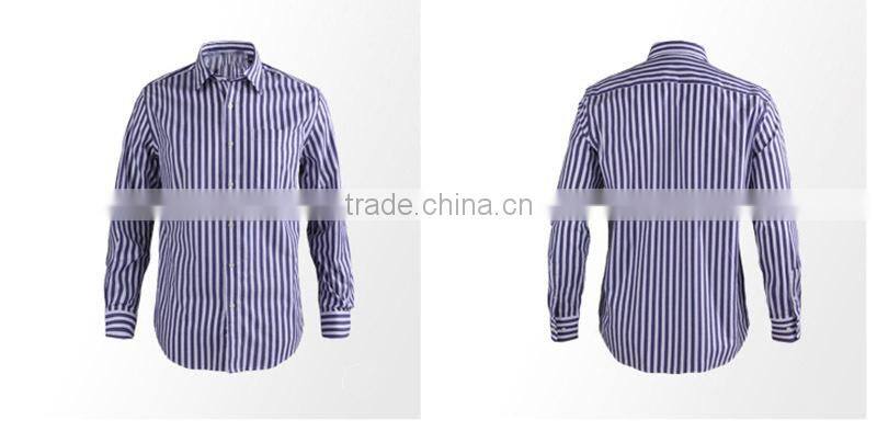 100% cotton long sleeve stripe pattern business men shirt