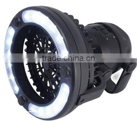 2Pcs Deluxe Camping Combo 18-LED Lantern Fan Tent Hanging Outdoor Light