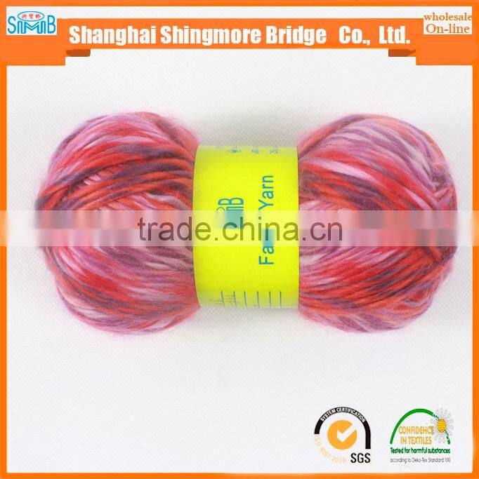 yarn supplier cheap wholesale high quality top dyed 100 acrylic 2 ply roving yarn for hand knitting