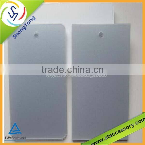 custom plastic clothing hang tag for garment hang tag