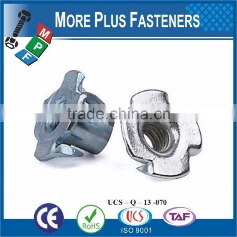 Made in Taiwan M4 Captive Zinc Plated M8 Metric Threaded Tee Nut