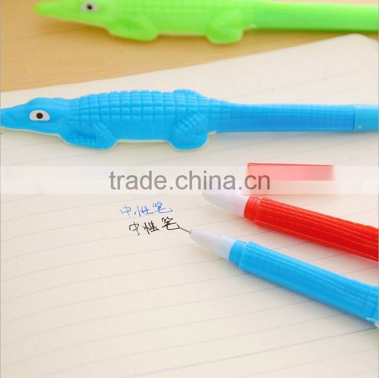 Novel creative fancy 3d crocodile shaped gel pen
