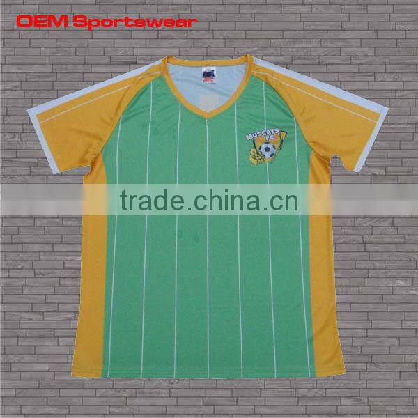 White and yellow striped soccer jerseys for youth
