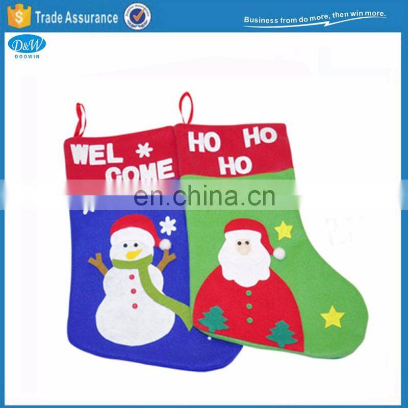 novelty designs christmas santa stocking for child's gift