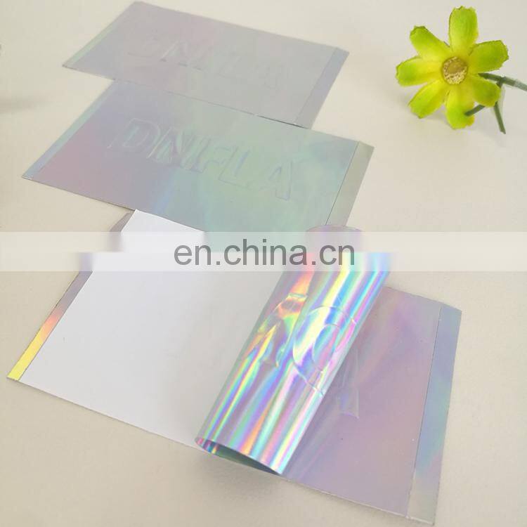 Self-adhesive removable radium laser sticker stress convex sticker customized