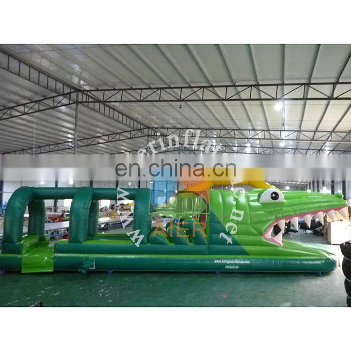 Hot sale slide for adult crocodile green large inflatable slide water slide