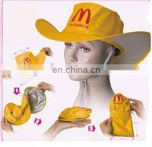 custom logo printing Cowboy foldable hat