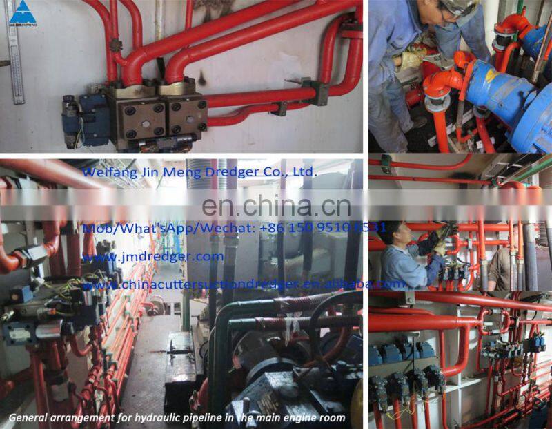 8/12/18/24/26 Inch Cutter suction dredger river sand dredging machine with engine and cutter head