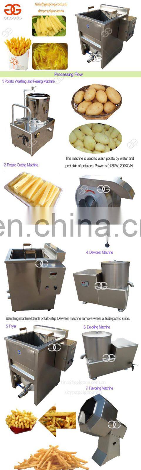 Commercial Small Scale Frozen French Fries Potato Stick Production Line Semi Automatic Potato Chips Making Machine Price
