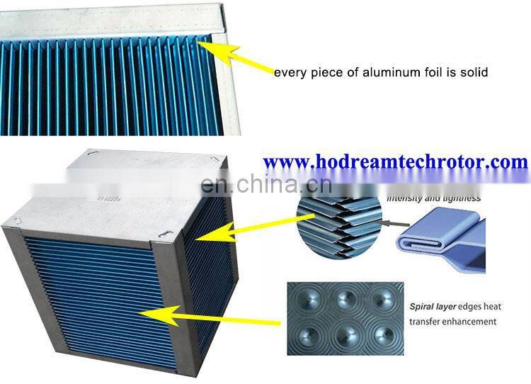 industrial air to air cross flow aluminum material heat exchanger design