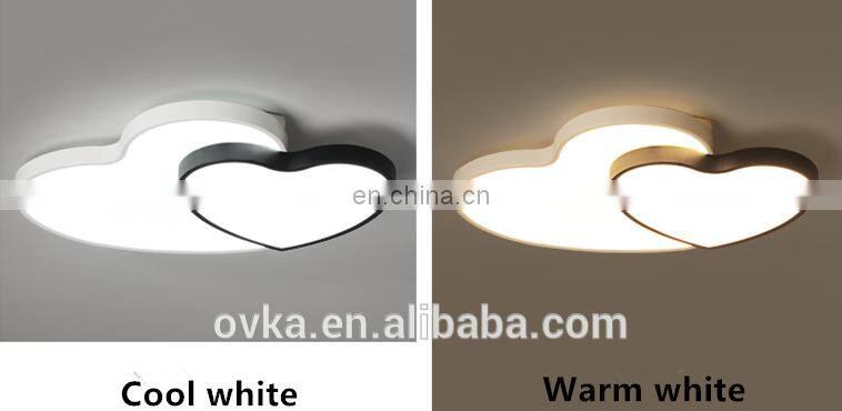 Creative acrylic double heart living room lamp simple personality lamps