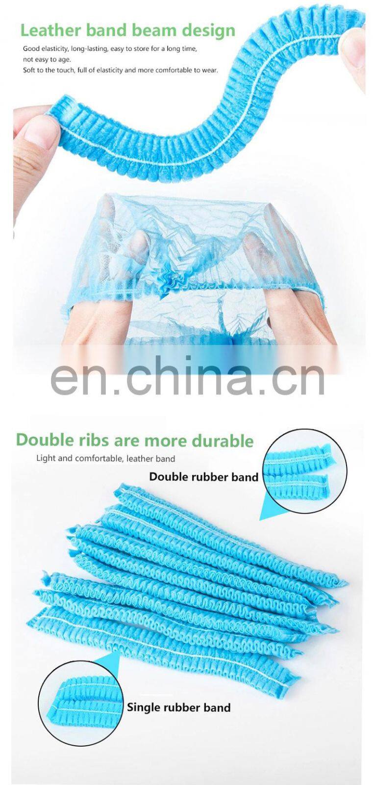 wholesale cleaning spa lab disposable non woven clip cap