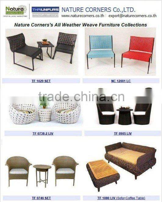 Indoor and Outdoor Synthetic Rattan Woven Furniture