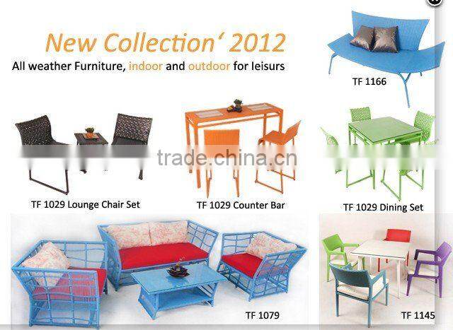 Hand Woven Modern Poly Rattan Dining Room Sets