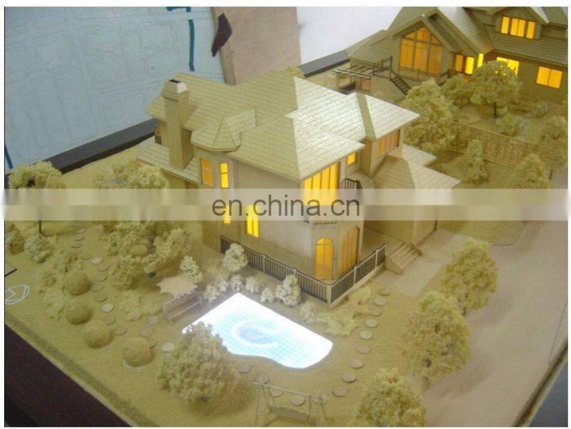 Classic wooden house model for miniature building in construction & real estate