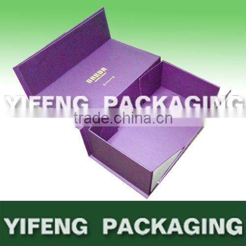 Printable OEM cheap high quality folded box paper packaging with PVC window