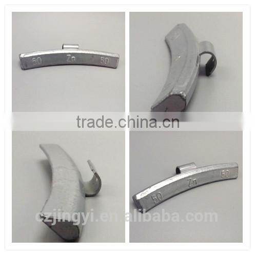 50g Zn zinc clip on wheel weight for alloy rims