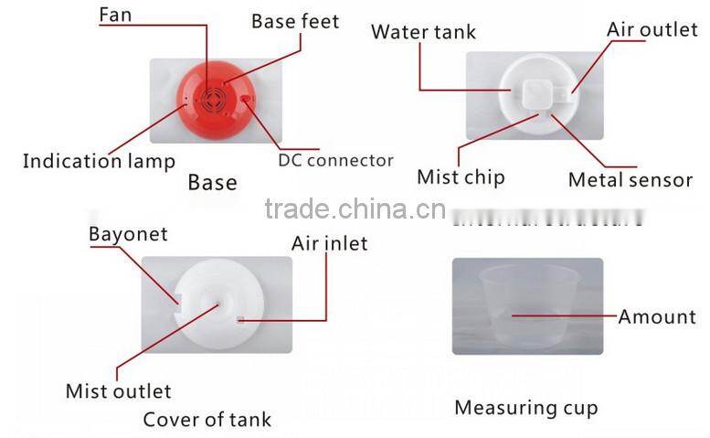 Ultrasonic essential oil diffuser/mini ultrasonic humidifier