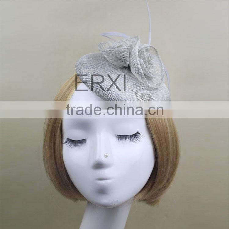 Wholesale Alibaba Party Fancy Sinamay Base Fascinator Hat Made in China