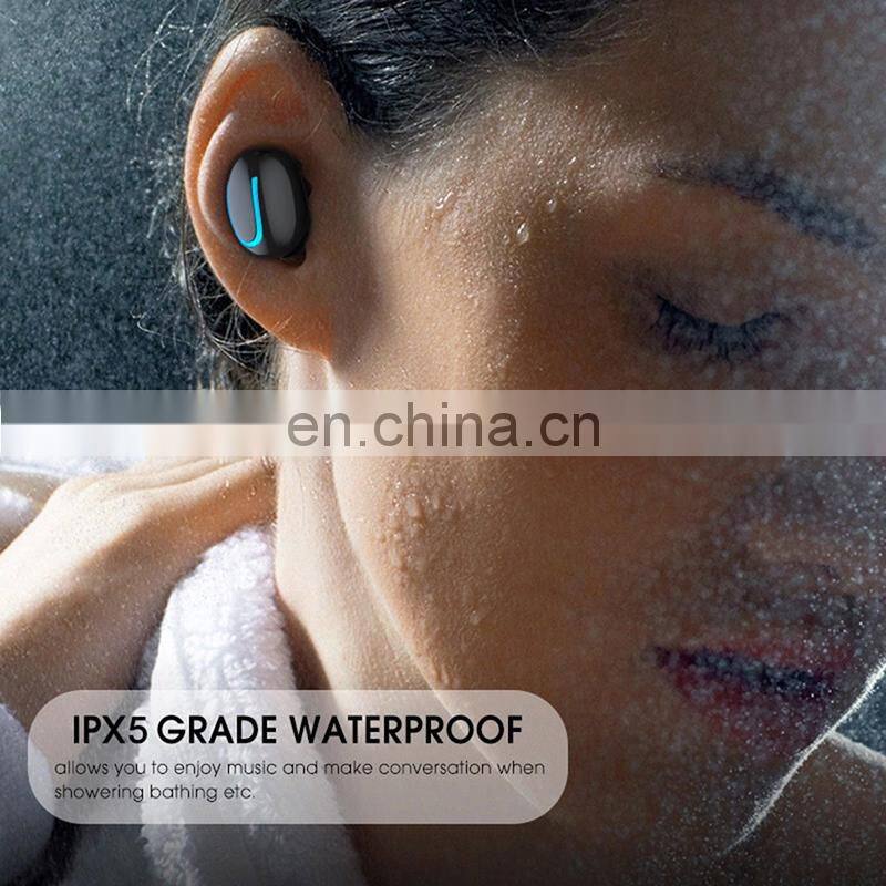 Portable BT 5.0 Q32 in-ear invisible mini cheap wireless earpiece earbud with 1500mah charging case