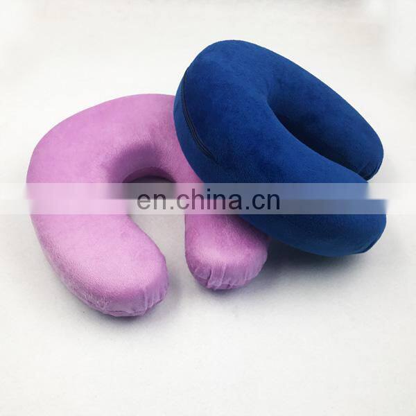 Factory Supply Soft U Shape Neck Memory Foam Travel Pillow
