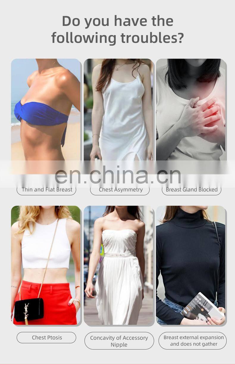 Wireless Silicone Chest Massager Red Blue Light Lactation Massage Care Hot Vibrating Breast Massager Machine