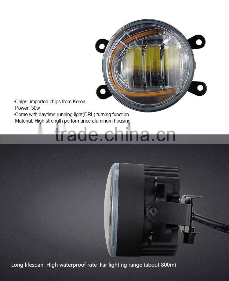 Latest IP67 30W LED CAR DRIVING LIGHT led fog lamp/ foglight/ fog light for honda city