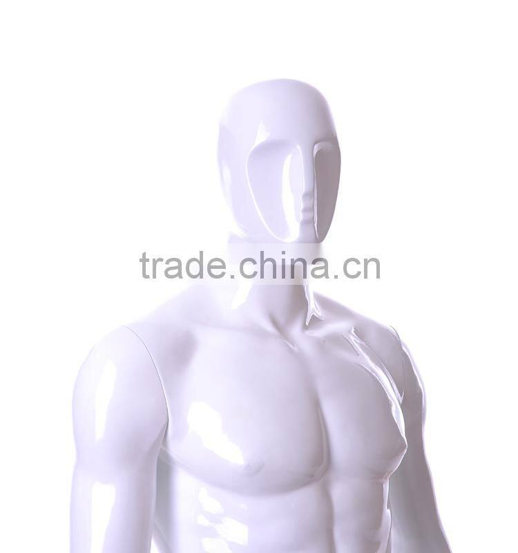 glossy white full body male mannequin