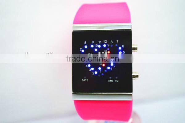 Best gift led watch for teenager girl with heart shaped flashing light