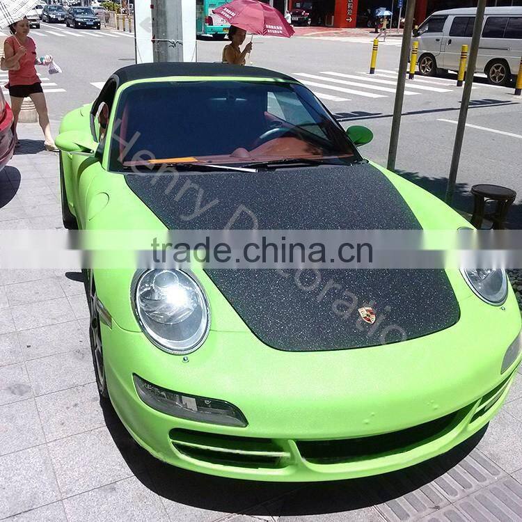 Hot selling self adhesive car wrapping vinyl roll black chrome with size 1.52*20m