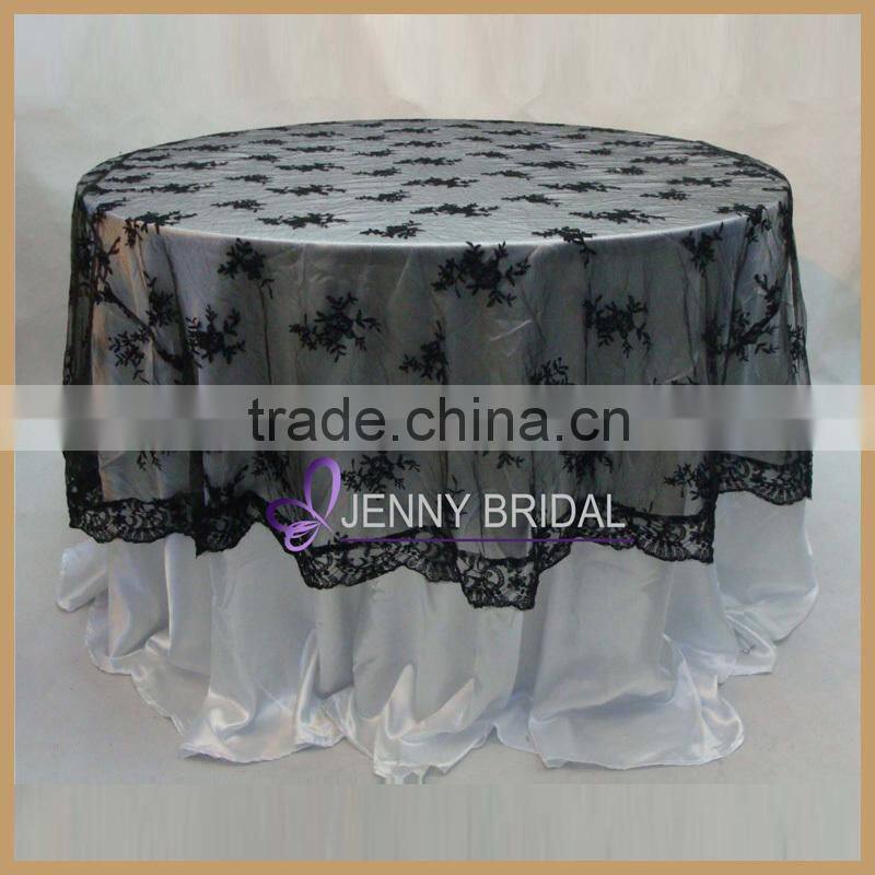 TL002B well-made popular and hotsale round lace wedding cheap table overlay