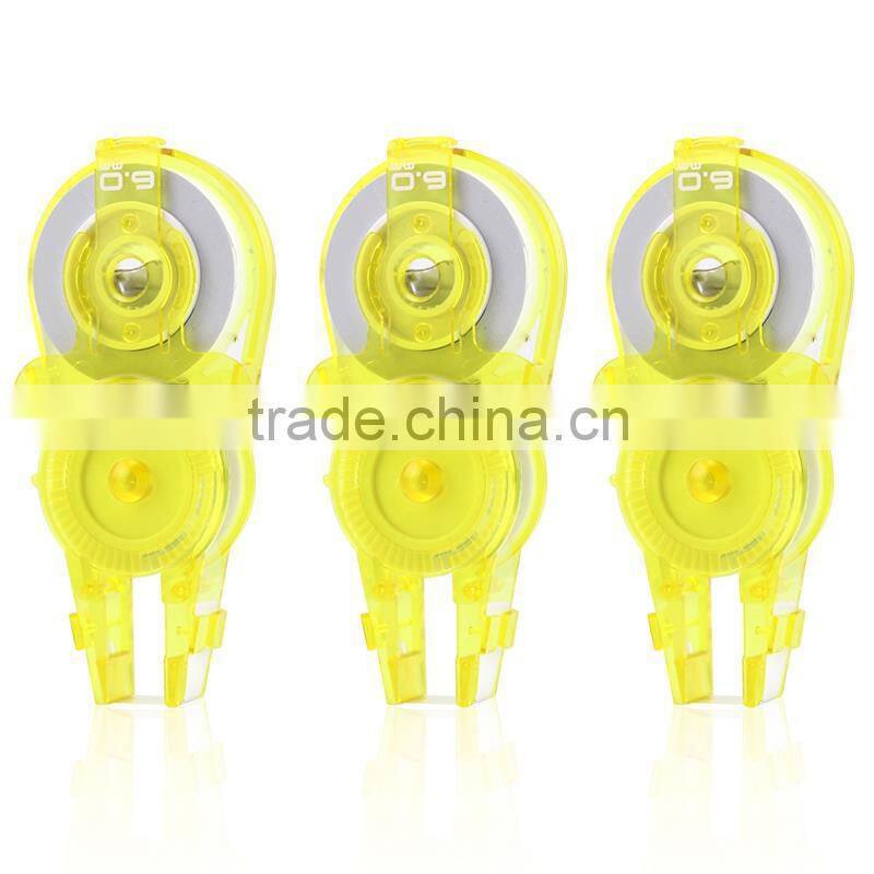 Magic refill correction tape 10 meters yellow material plastic suitable for office & school easy to carry fsactory made