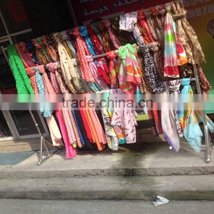 0.58USD New Material Wholesale Assorted Cheap Stock Newest Fashional Beautiful Lady Silk And Jacquard Printed Scarf ( XSH001 )